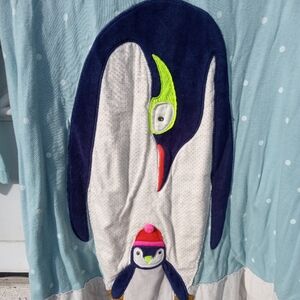 Mini Boden Ice Blue Penguin Mama and Baby Dress